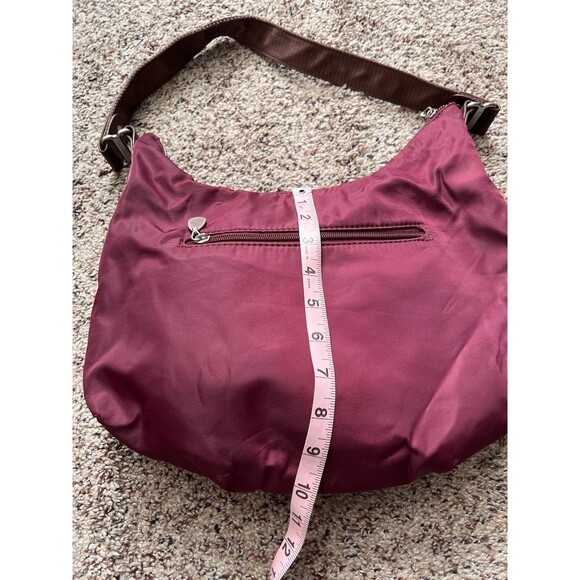 Baggallini Burgundy Nylon Adjustable StrapShoulder Bag/Crossbody Purse - Picture 6 of 10